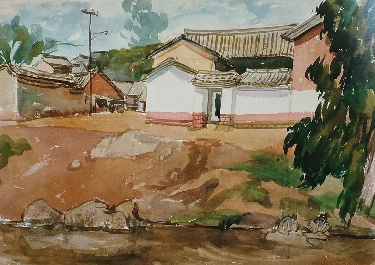 画家们笔下的老昆明--昆明村郊