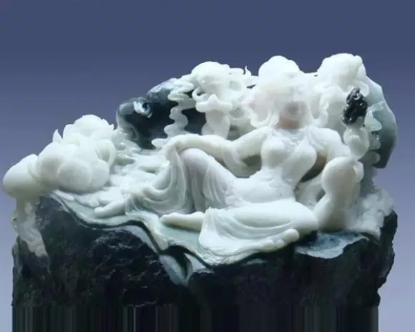 玉女雕刻画像