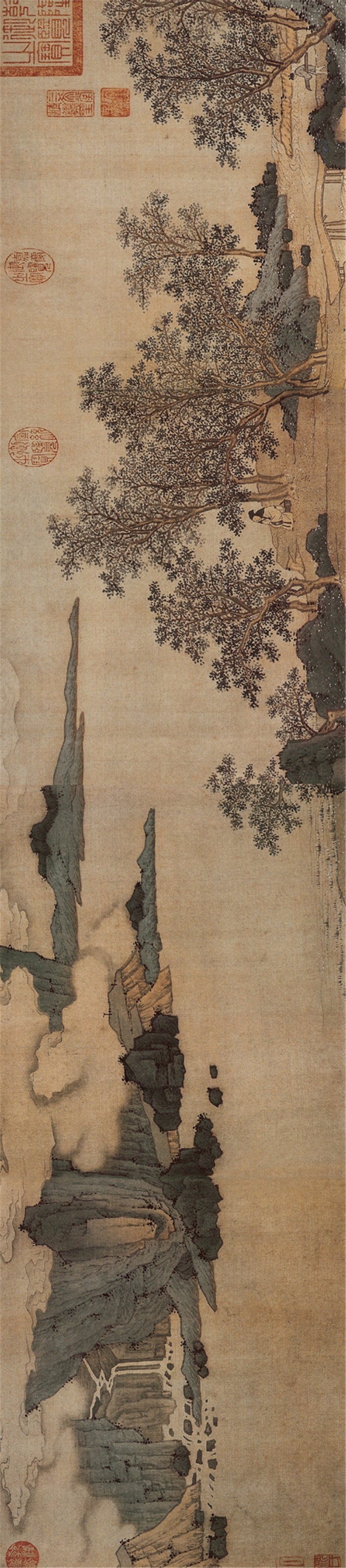 明代书画大师-沈周《落花图卷》