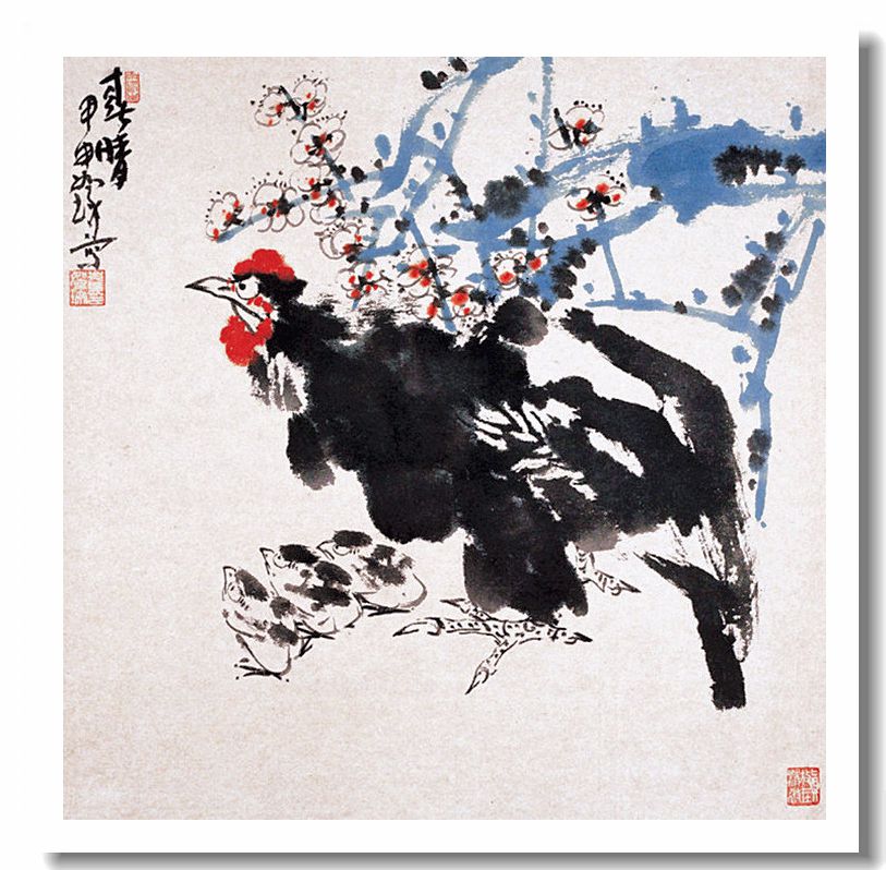 崔如琢指墨花鸟画