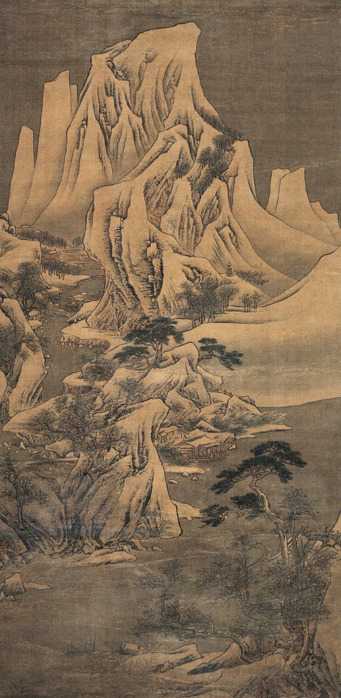 清 张学曾山水画作品