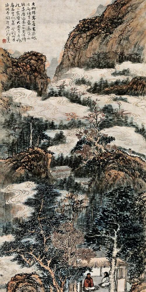 清 髡残《老树寒崖图》