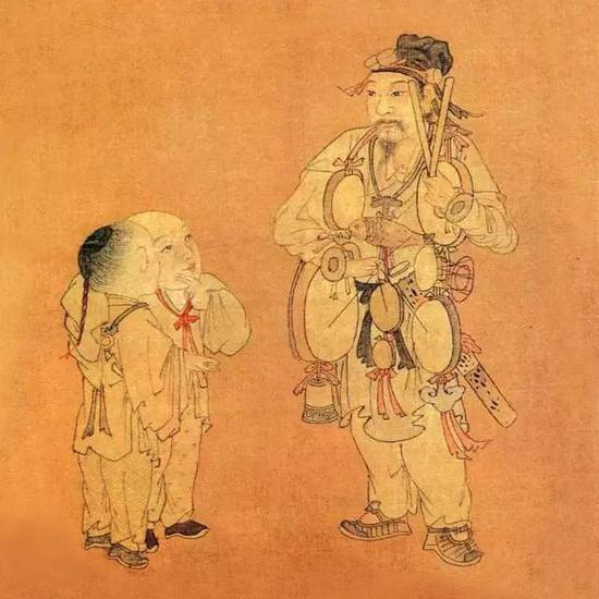 宋 苏汉臣《杂技戏孩图》