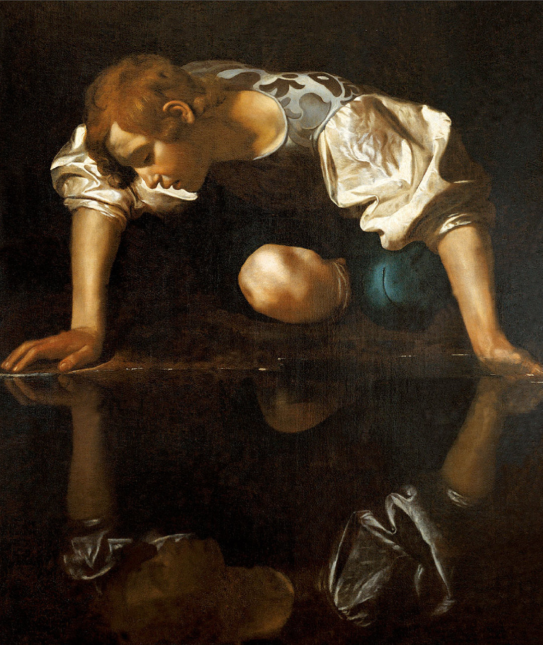 卡拉瓦乔 Caravaggio《那耳喀索斯》