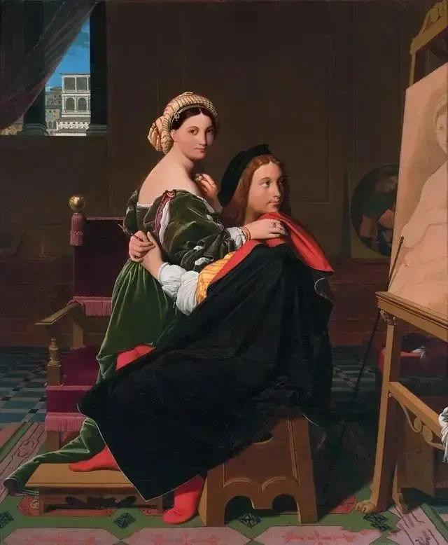 安格尔《Raphael And The Fornarina》（拉斐尔和弗马里娜）