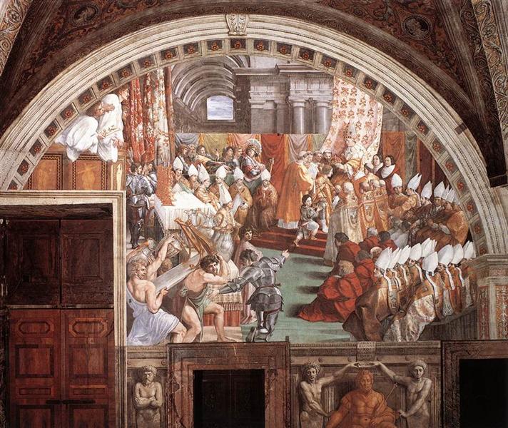 拉斐尔的壁画《查理大帝的加冕The Coronation of Charlema