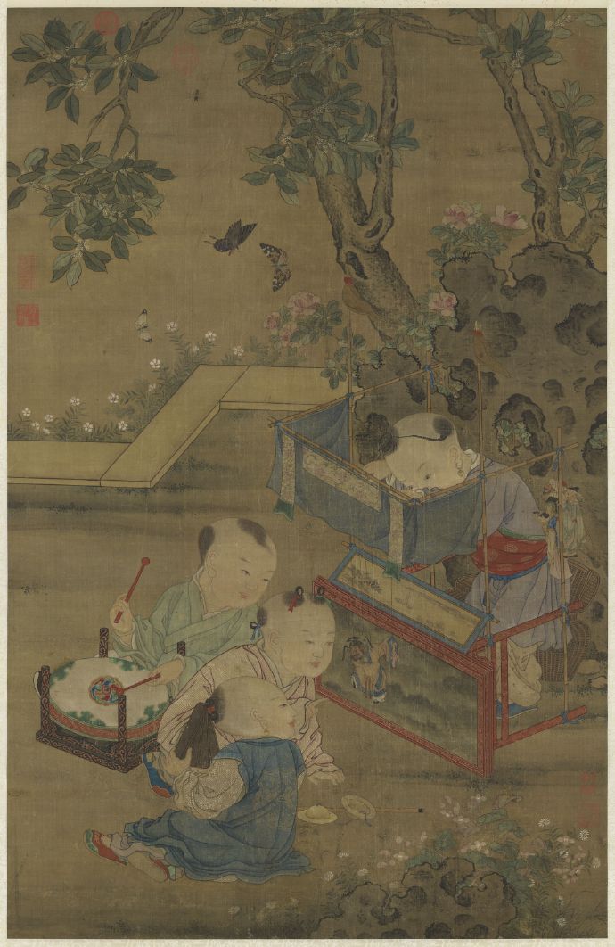 中国名人名画《婴戏图》欣赏