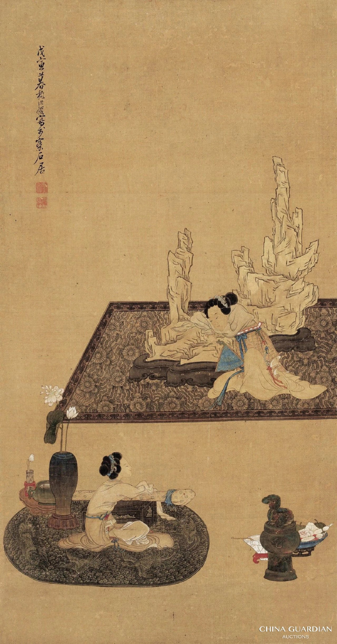 陈洪绶（款）《仕女》