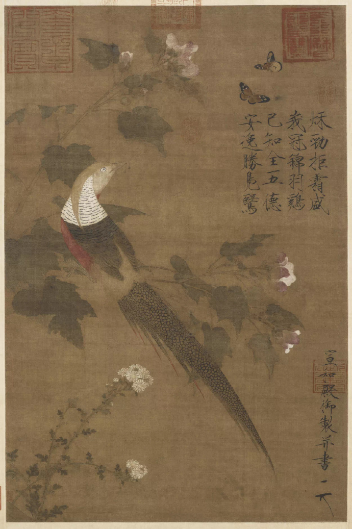北宋 赵佶《锦鸡芙蓉图》