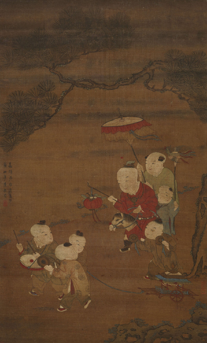 明 尤求 婴戏图(传)