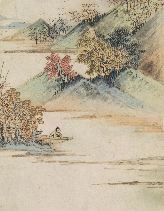 明 陈洪绶《山水物件花卉册》
