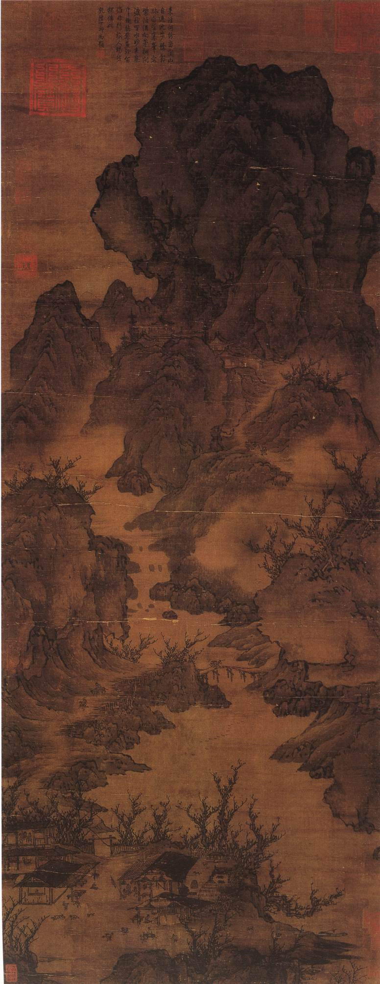 五代画家关仝之《关山行旅图》