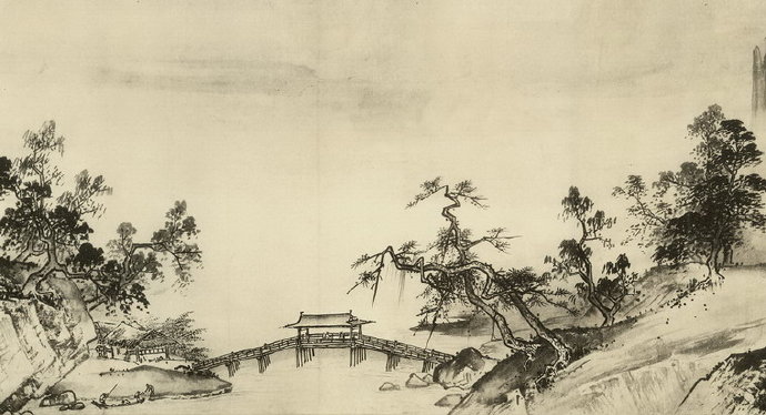 宋 · 夏圭作品《溪山清远卷 》