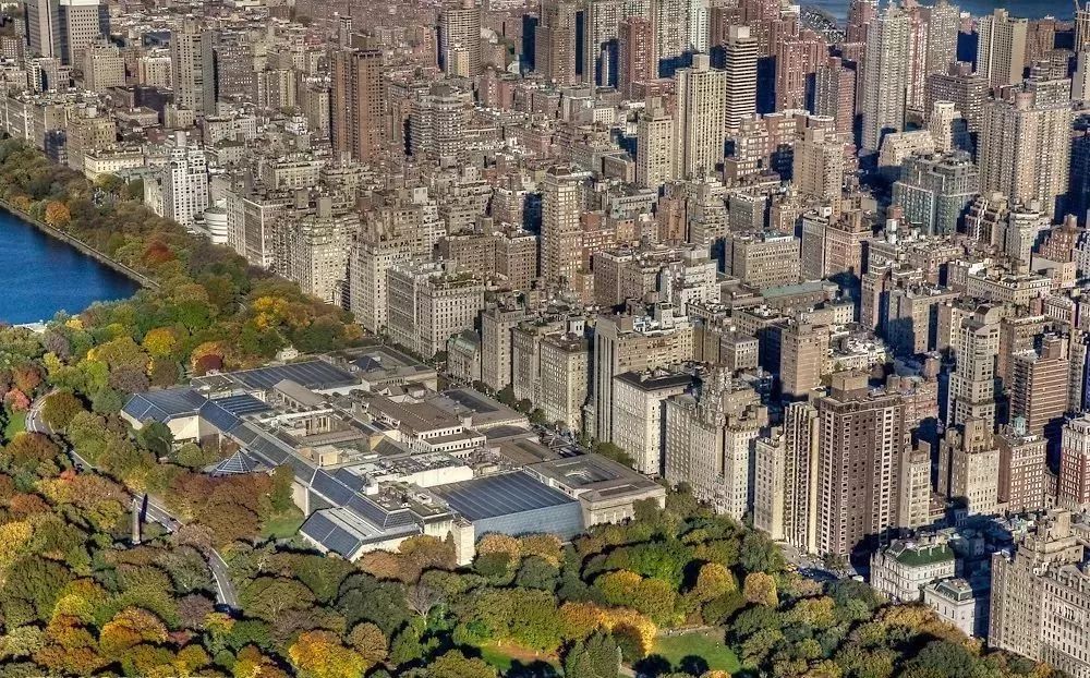 俯瞰美国纽约大都会艺术博物馆