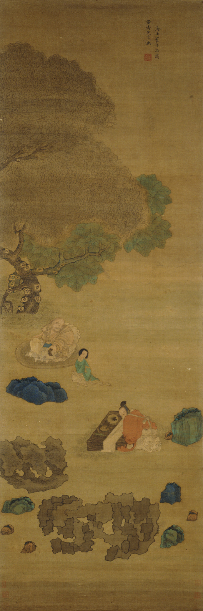 明 崔子忠《伏生授经图》上海博物館