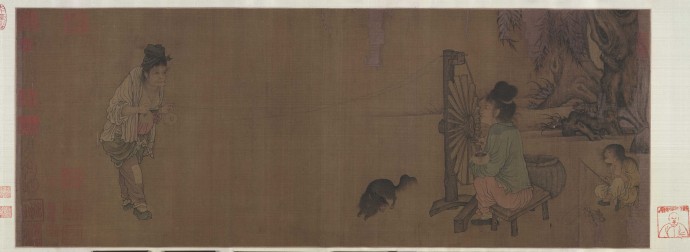宋 王居正《纺车图》