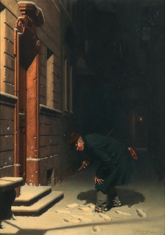 奥地利画家Carl Kronberger《丢了的钥匙》