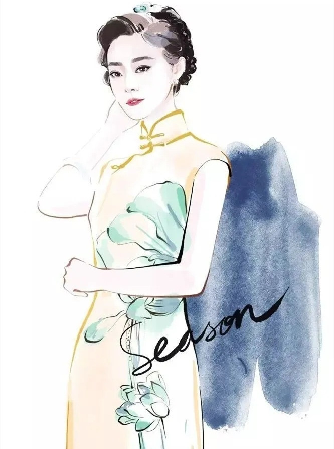 优雅的旗袍女人