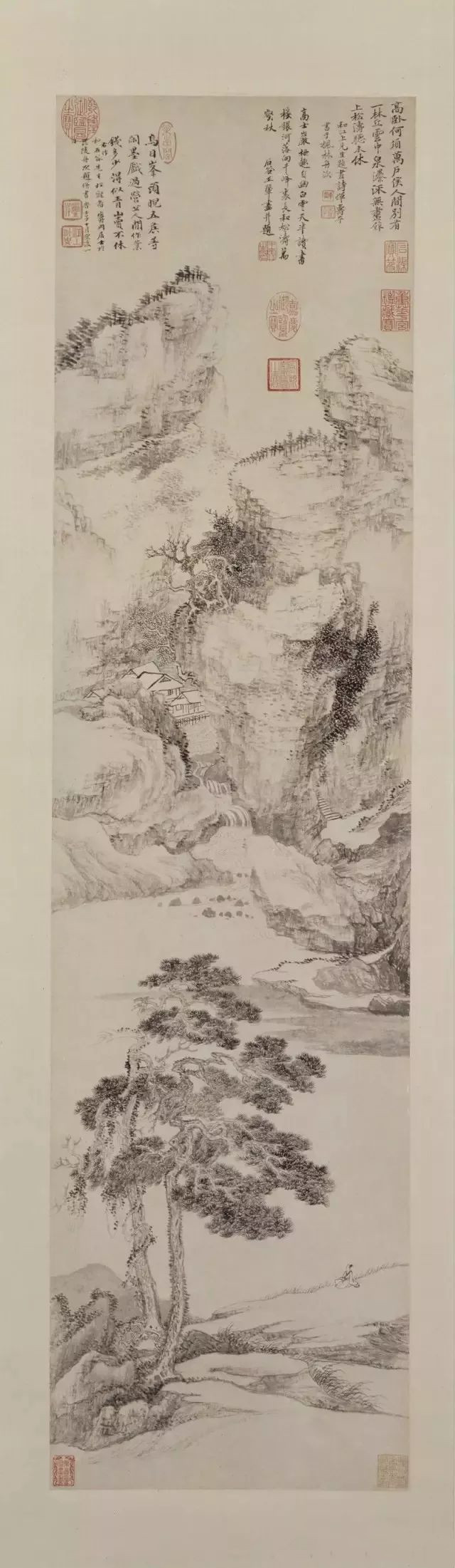 清 王翚盛年代表作《岩栖高士图》（北京故宫博物院藏）
