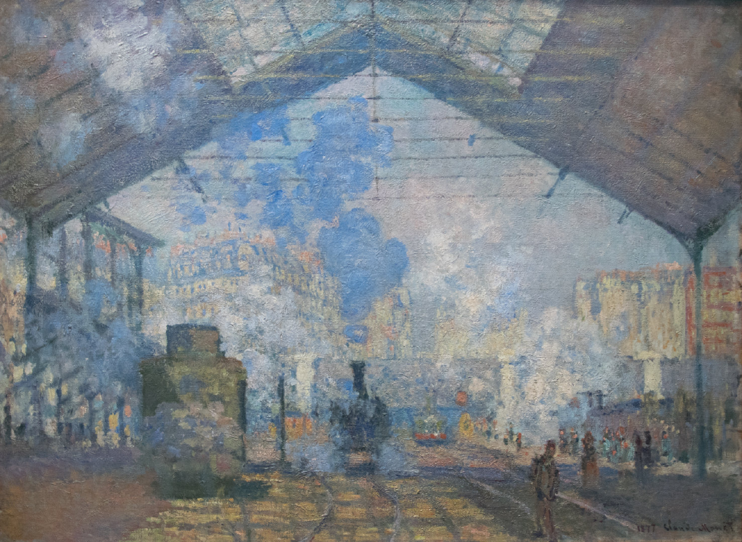 莫奈画笔下的《圣拉扎尔火车站》（La Gare Saint-Lazare）
