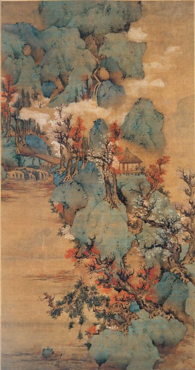 蓝瑛《仿張僧繇山水图》立轴