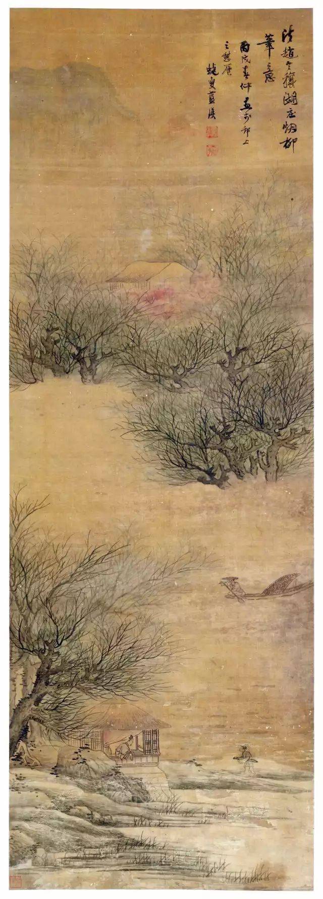 蓝瑛《法趙令穰湖庄烟柳图》