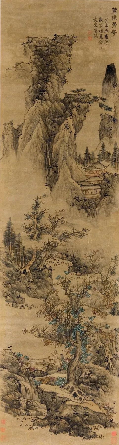 蓝瑛《苍巗萧寺》