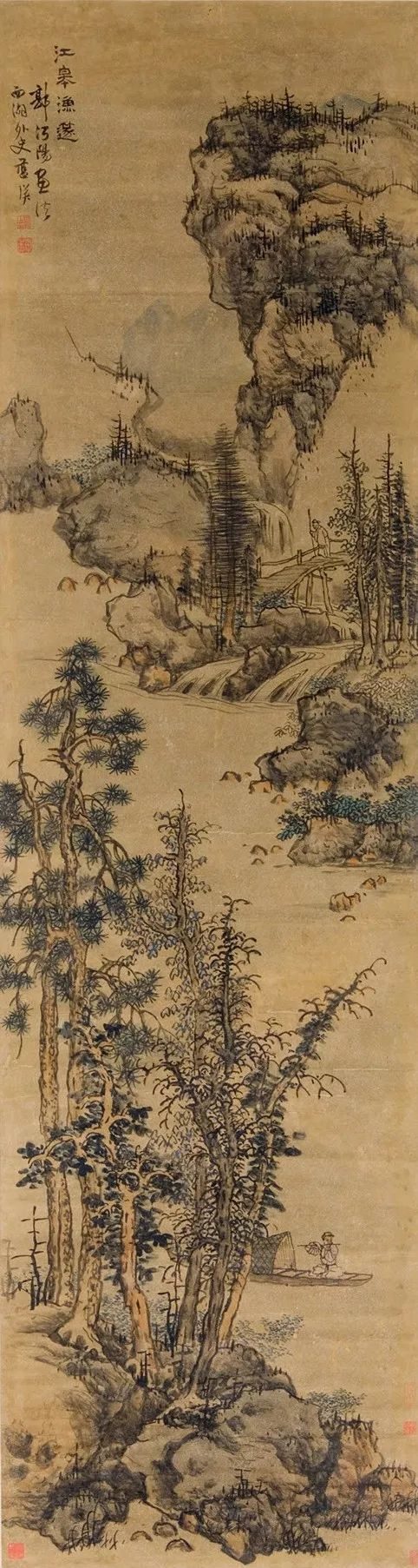 蓝瑛《江皋渔篴》