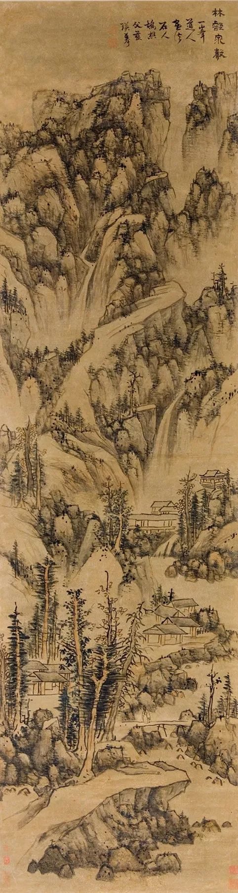 蓝瑛《林壑泉声》