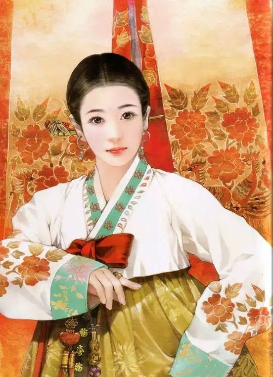 画家笔下的中华朝鲜族美人