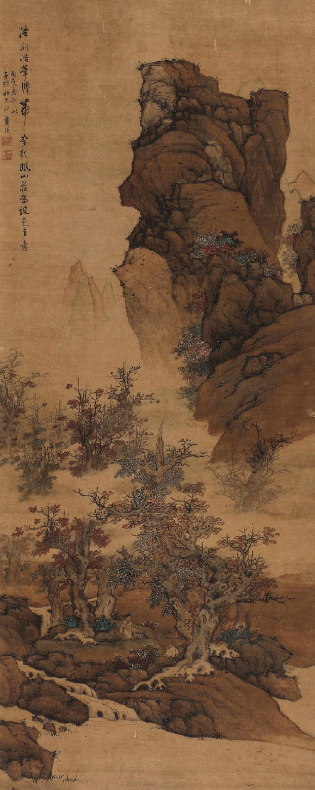 明.蓝瑛《秋山红叶》