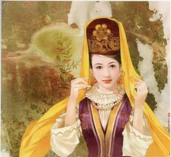 画家笔下的中华塔塔尔族美女