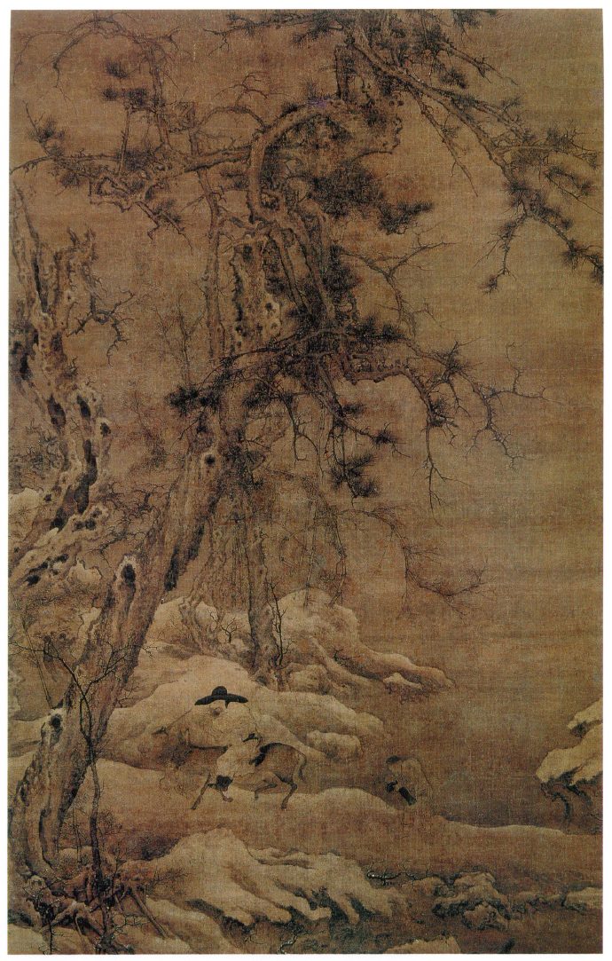 宋　李成《寒林骑驴图轴》（纽约大都会博物馆藏）