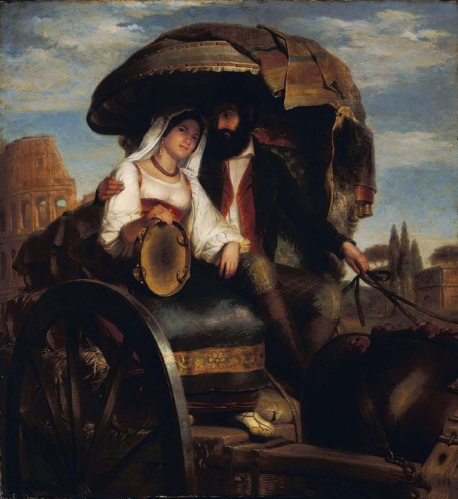 （George Henry Hall）《罗马酒车》（Roman Wine Car