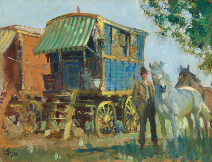 The blue caravan ​​&