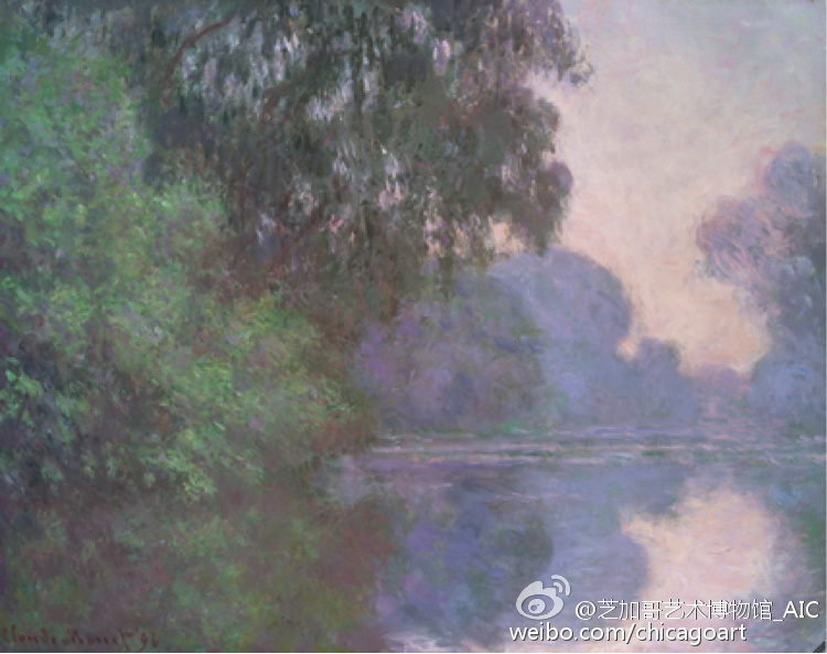 莫奈卷  塞纳河流经吉维尼旁（薄雾），1897
