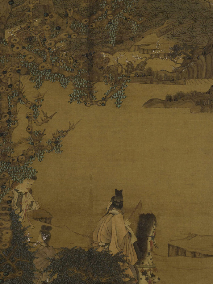  明 陈洪绶 探梅图