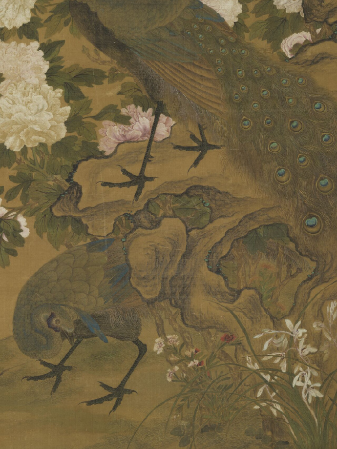 明 陆治 锦圃鸣春图