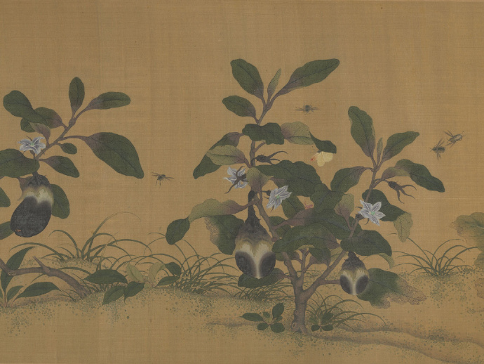 南宋 陈居中《茄子图》卷 局部