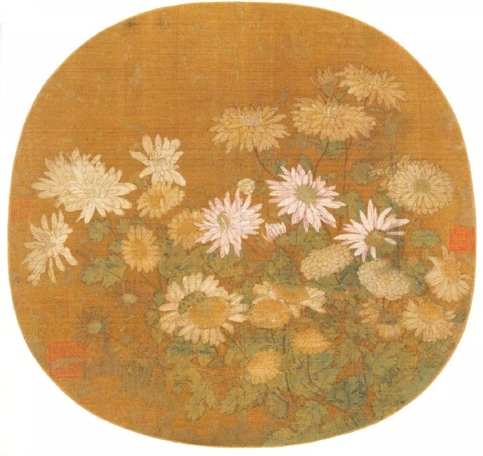 宋代花鸟扇面