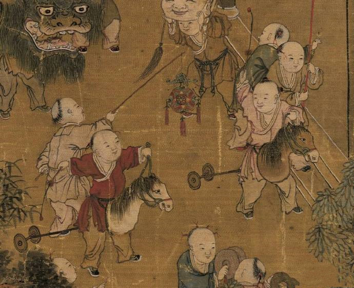 各种骑竹马图