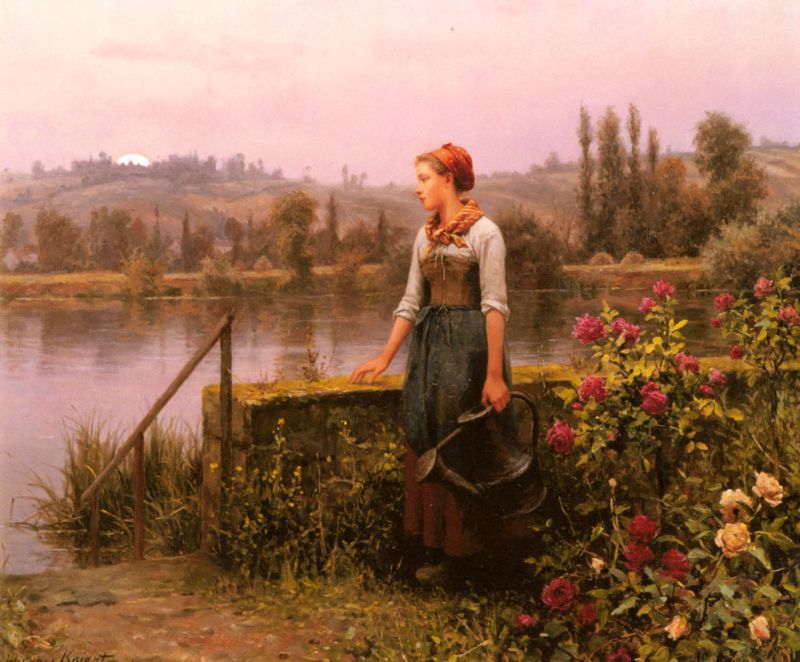 复古风格的美国画家Daniel Ridgway Knight作品欣赏（三）