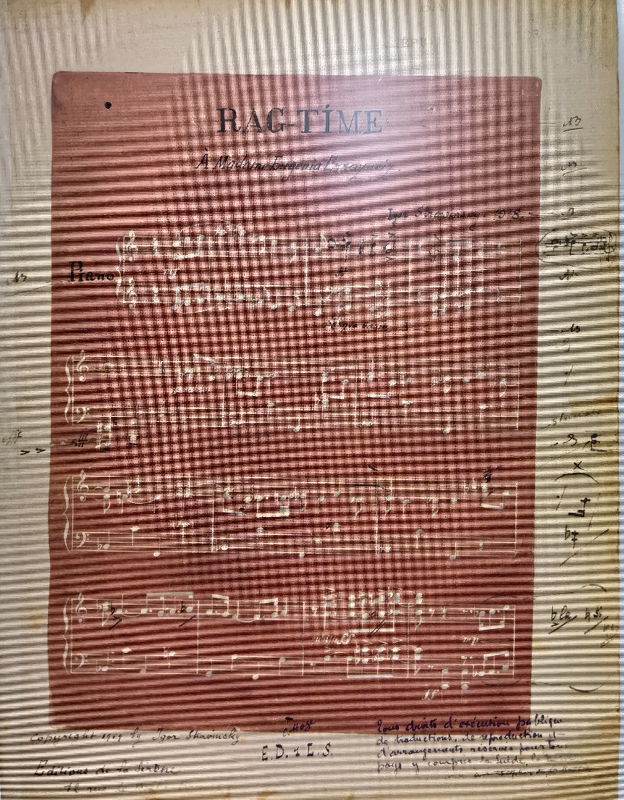 拉格泰姆（Ragtime）风格第一次尝试手稿