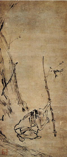 《六祖截竹图轴》