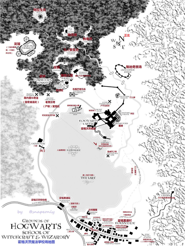 霍格沃茨魔法学校场地图