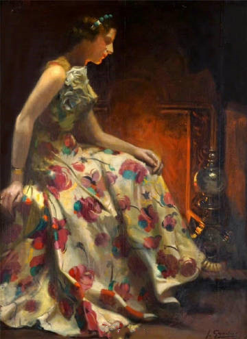 比利时画家Jean Leon Henri Gouweloos的油画作品