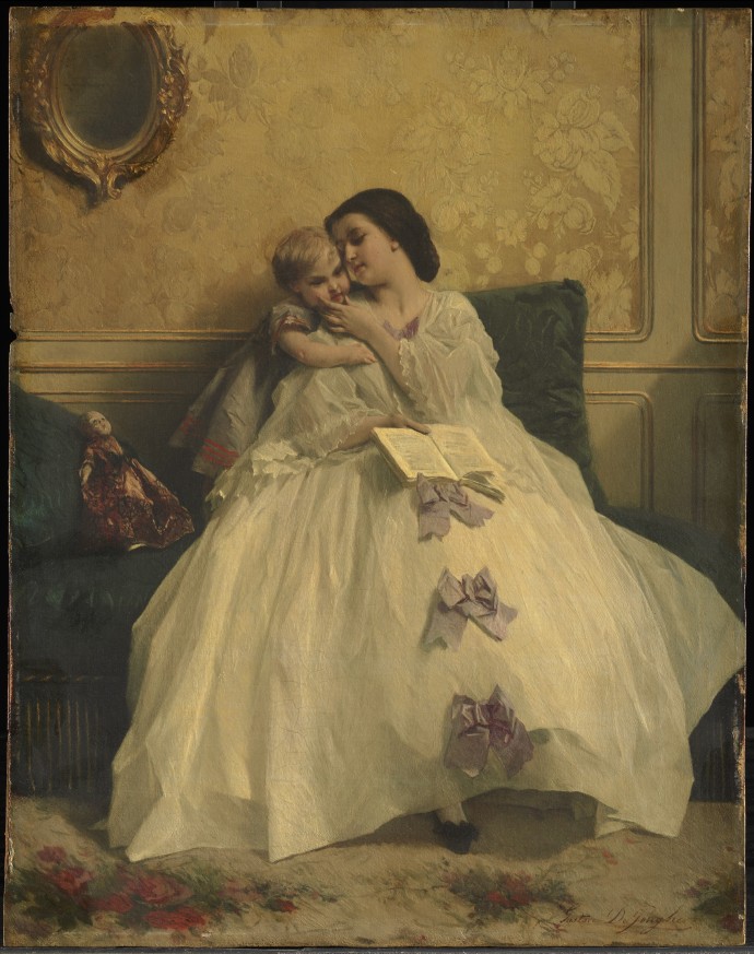 Gustave Léonard de Jonghe《Mother And Chi