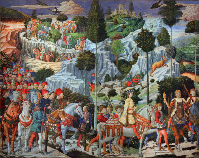 Benozzo Gozzoli的壁画《少年国王的出行》。