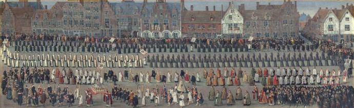 佛兰德画家Denis van Alsloot1615年的作品《布鲁塞尔奥梅冈节》