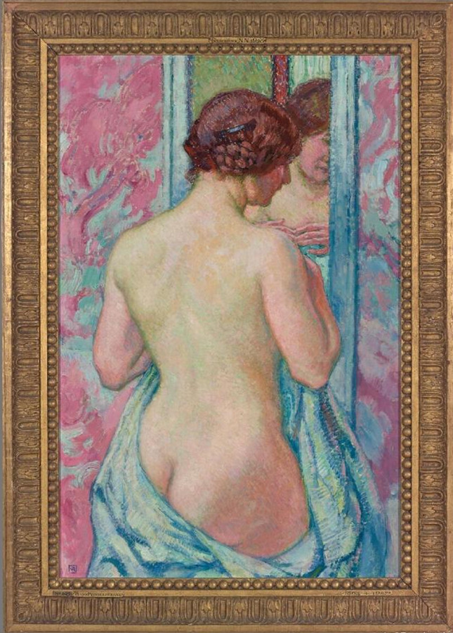 Théo van Rysselberghe1907年的作品《镜子前的裸女》